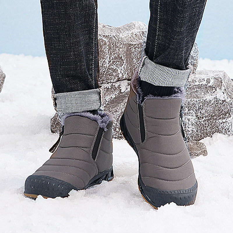 Warm, waterproof outdoor-sneeuwlaarzen met voering van imitatiebont voor de winter