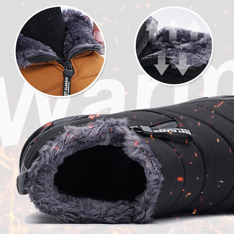 Warm, waterproof outdoor-sneeuwlaarzen met voering van imitatiebont voor de winter